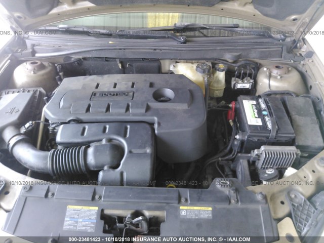 1G2ZG58B374200870 - 2007 PONTIAC G6 SE GOLD photo 10