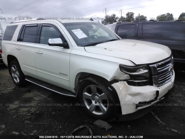 1GNSCCKCXFR102460 - 2015 CHEVROLET TAHOE C1500 LTZ WHITE photo 1