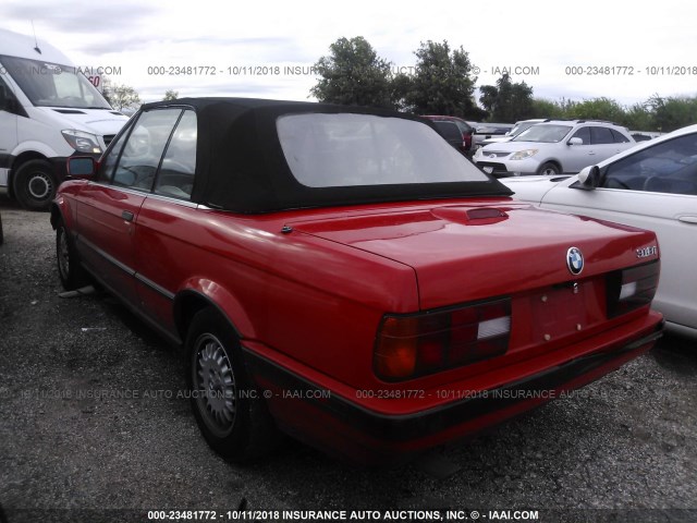 WBABA7310MEJ11849 - 1991 BMW 318 I RED photo 3