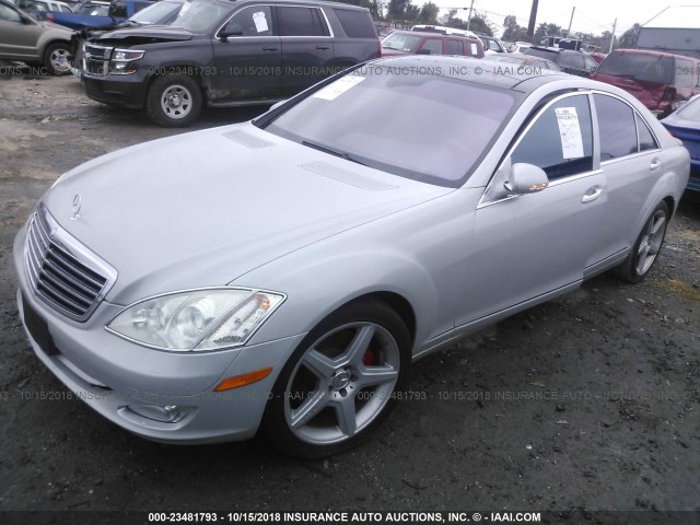 WDDNG86X28A187550 - 2008 MERCEDES-BENZ S 550 4MATIC SILVER photo 2