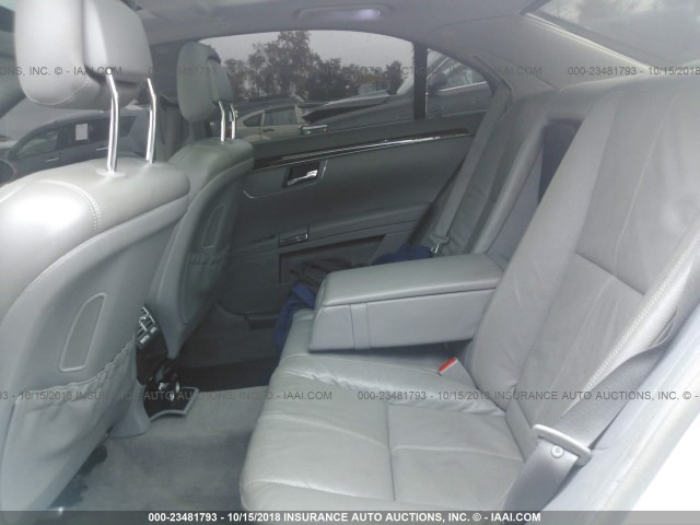 WDDNG86X28A187550 - 2008 MERCEDES-BENZ S 550 4MATIC SILVER photo 8