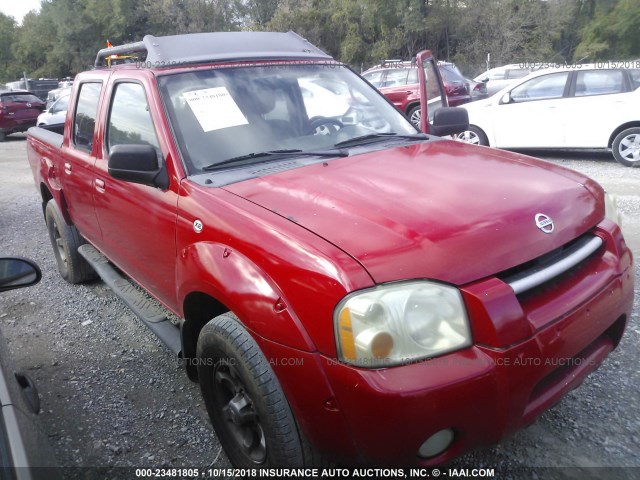 1N6ED27Y54C428763 - 2004 NISSAN FRONTIER CREW CAB XE V6 RED photo 1
