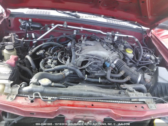 1N6ED27Y54C428763 - 2004 NISSAN FRONTIER CREW CAB XE V6 RED photo 10