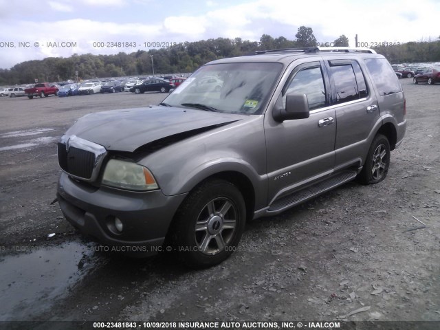 5LMEU88H94ZJ06234 - 2004 LINCOLN AVIATOR BROWN photo 2