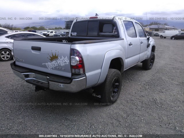 3TMLU4EN5CM091197 - 2012 TOYOTA TACOMA DOUBLE CAB 银色 照片 4