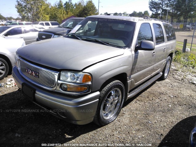 1GKFK66U01J244572 - 2001 GMC DENALI XL K1500 GOLD photo 2