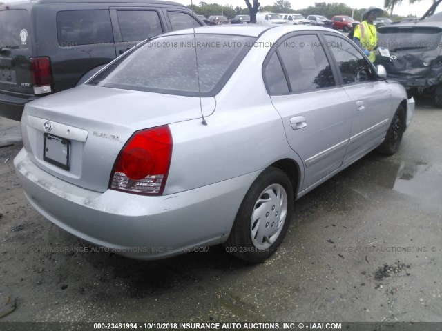 KMHDN46D36U204759 - 2006 HYUNDAI ELANTRA GLS/GT/LIMITED SILVER photo 4