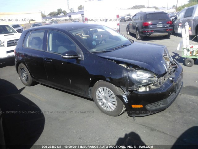 WVWDB7AJ0CW218646 - 2012 VOLKSWAGEN GOLF BLACK photo 1