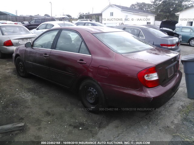 4T1BE32K42U024979 - 2002 TOYOTA CAMRY LE/XLE/SE 栗色 照片 3