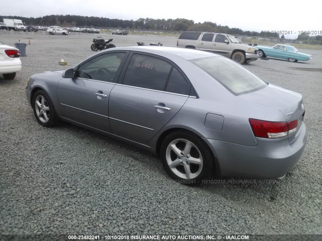 5NPEU46F56H051079 - 2006 HYUNDAI SONATA GLS/LX SILVER photo 3