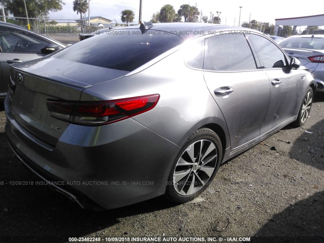 5XXGV4L28GG049606 - 2016 KIA OPTIMA SXL GRAY photo 4