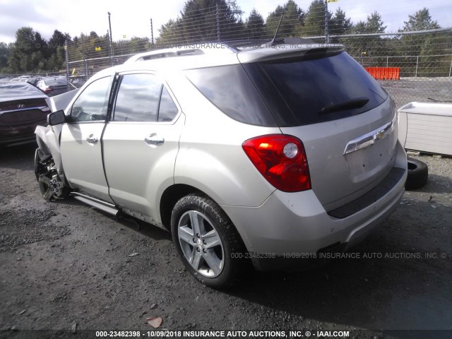 2GNALDEK0E6235257 - 2014 CHEVROLET EQUINOX LTZ TEAL photo 3