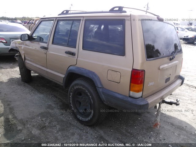 1J4FT68S0XL524584 - 1999 JEEP CHEROKEE SPORT/CLASSIC ოქროსფერი ფოტო 3
