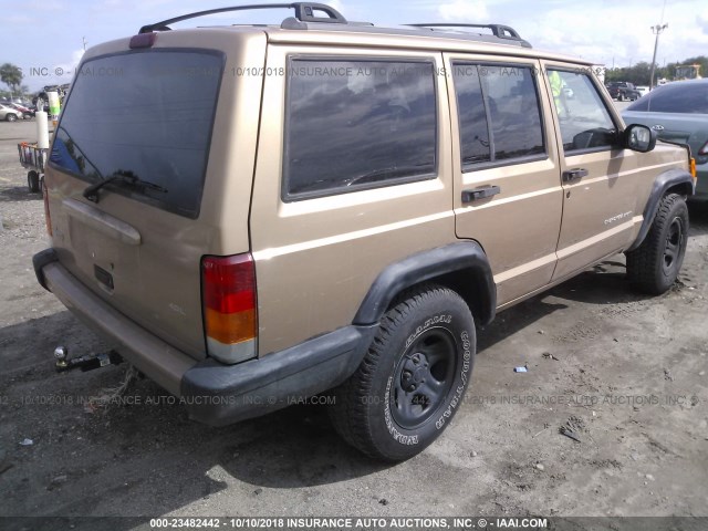 1J4FT68S0XL524584 - 1999 JEEP CHEROKEE SPORT/CLASSIC ოქროსფერი ფოტო 4