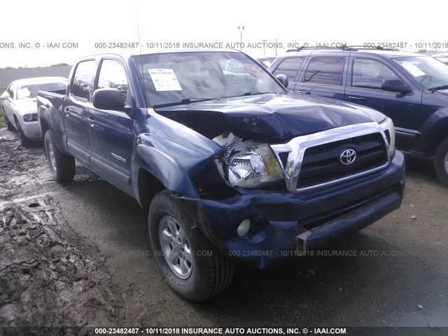 5TEMU52N96Z253922 - 2006 TOYOTA TACOMA DOUBLE CAB LONG BED BLUE photo 1