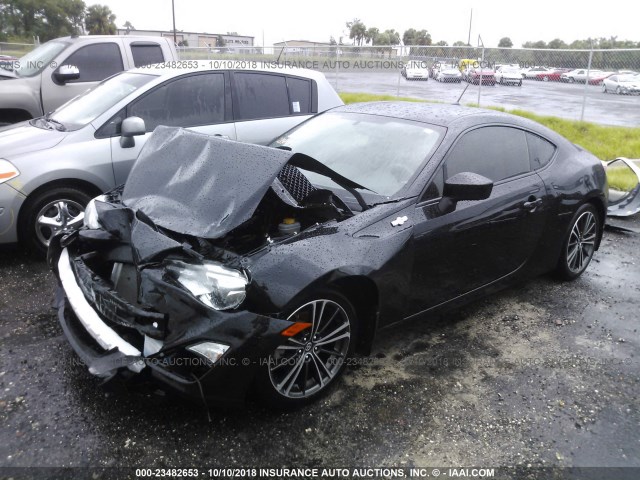 JF1ZNAA19D2723223 - 2013 TOYOTA SCION FR-S BLACK photo 2