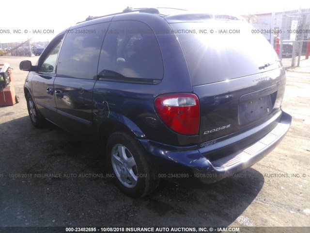 1D4GP45R56B573906 - 2006 DODGE CARAVAN SXT BLUE photo 3