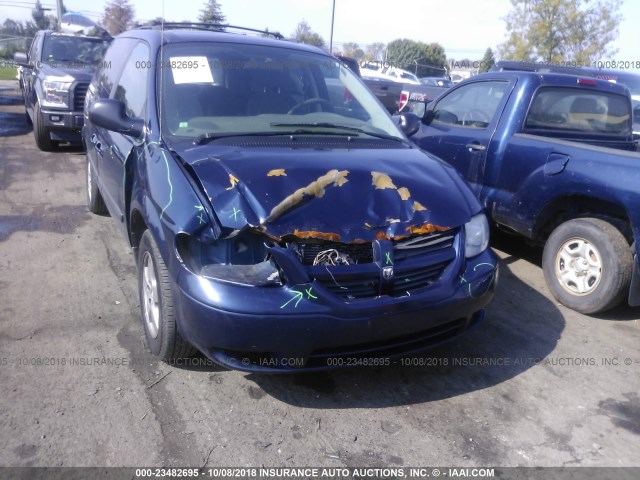 1D4GP45R56B573906 - 2006 DODGE CARAVAN SXT BLUE photo 6