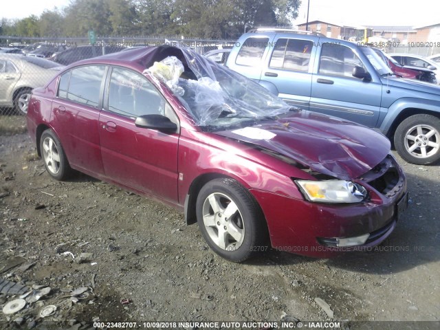 1G8AL55F97Z100636 - 2007 SATURN ION LEVEL 3 RED photo 1