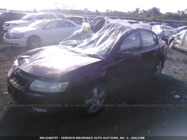 1G8AL55F97Z100636 - 2007 SATURN ION LEVEL 3 RED photo 2