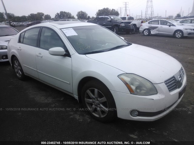 1N4BA41E94C875692 - 2004 NISSAN MAXIMA SE/SL WHITE photo 1