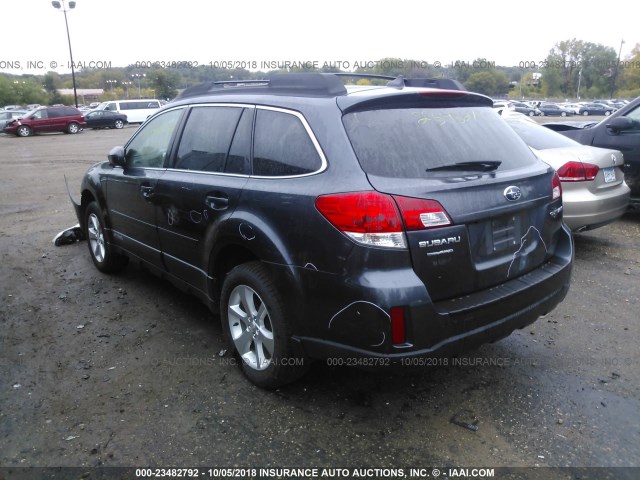 4S4BRCLC5D3210499 - 2013 SUBARU OUTBACK 2.5I LIMITED BLUE photo 3