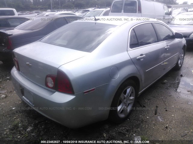 1G1ZB5EB4AF208608 - 2010 CHEVROLET MALIBU LS 银色 照片 4
