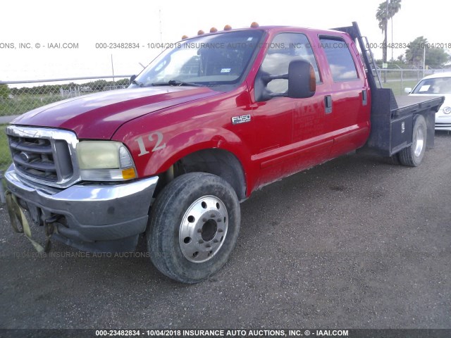 1FDXW46P24EA92256 - 2004 FORD F450 SUPER DUTY RED photo 2