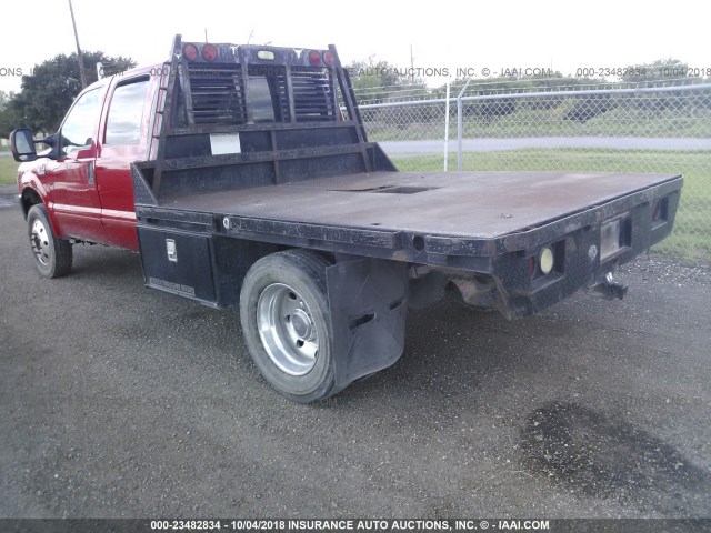 1FDXW46P24EA92256 - 2004 FORD F450 SUPER DUTY RED photo 3