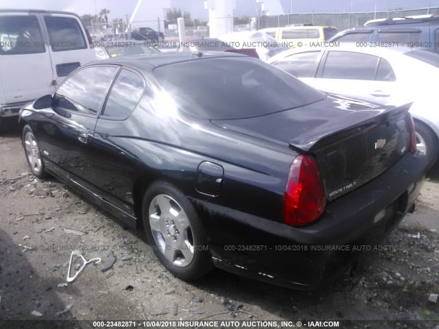 2G1WL16C369317769 - 2006 CHEVROLET MONTE CARLO SS შავი ფოტო 3