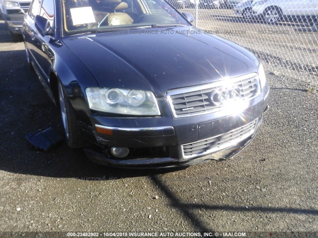 WAUML44E14N016509 - 2004 AUDI A8 L QUATTRO BLUE photo 6