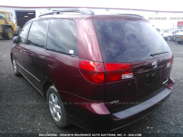 5TDZA23C65S233648 - 2005 TOYOTA SIENNA CE/LE RED photo 3