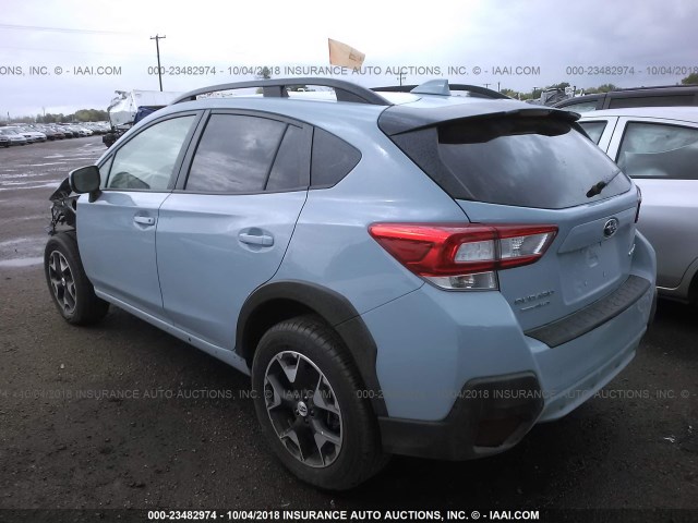 JF2GTACC6JH273854 - 2018 SUBARU CROSSTREK PREMIUM Ашық көк фото 3