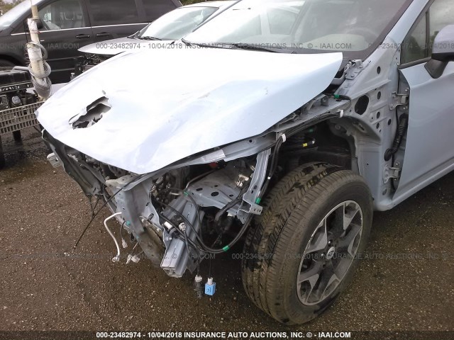 JF2GTACC6JH273854 - 2018 SUBARU CROSSTREK PREMIUM Ашық көк фото 6