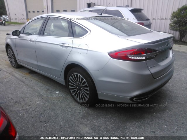 3FA6P0D90JR168906 - 2018 FORD FUSION TITANIUM/PLATINUM SILVER photo 3