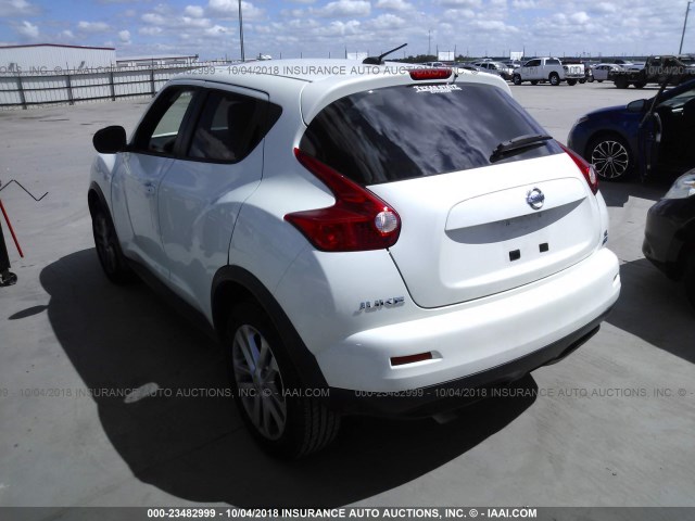 JN8AF5MR6CT103701 - 2012 NISSAN JUKE S/SV/SL WHITE photo 3