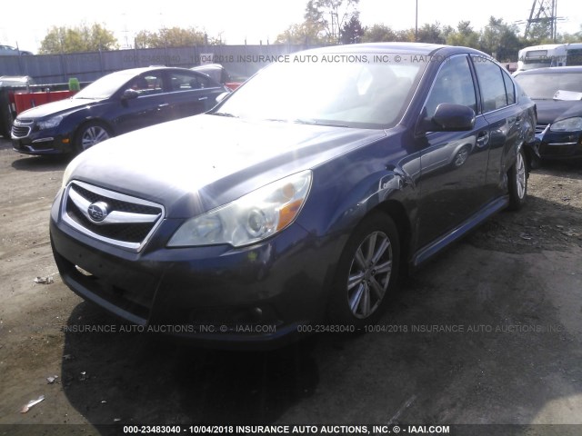 4S3BMBG68A3222871 - 2010 SUBARU LEGACY 2.5I PREMIUM BLUE photo 2