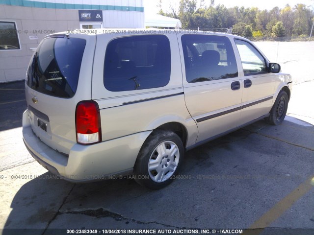 1GNDV23W07D160596 - 2007 CHEVROLET UPLANDER LS TAN photo 4