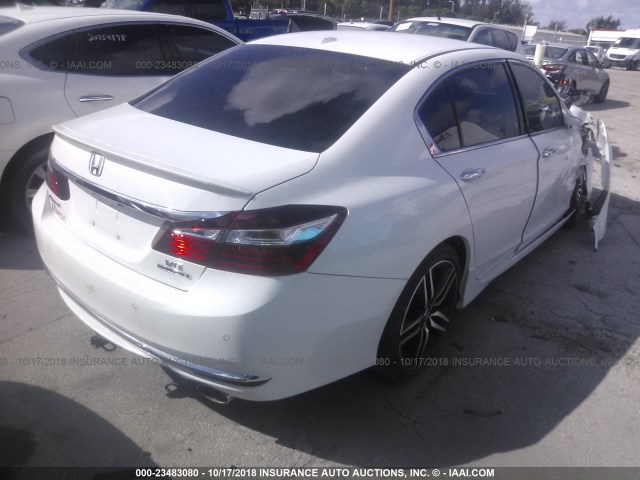 1HGCR3F93GA030268 - 2016 HONDA ACCORD TOURING WHITE photo 4