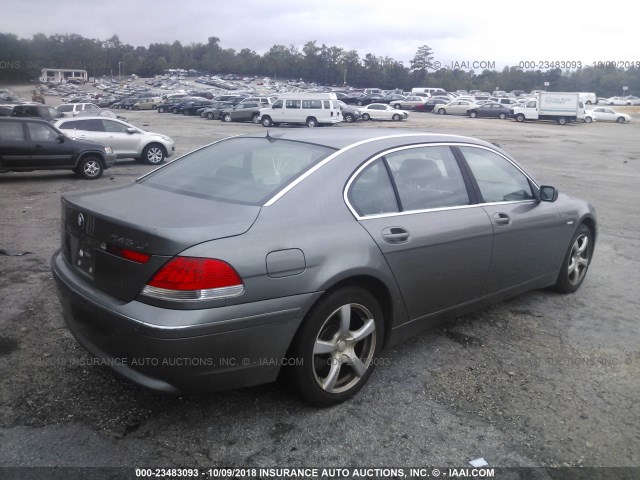 WBAGN63473DR16377 - 2003 BMW 745 LI SILVER photo 4