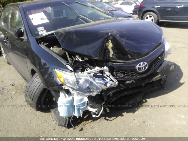 4T1BK1FK9CU019284 - 2012 TOYOTA CAMRY SE/XLE BLACK photo 6