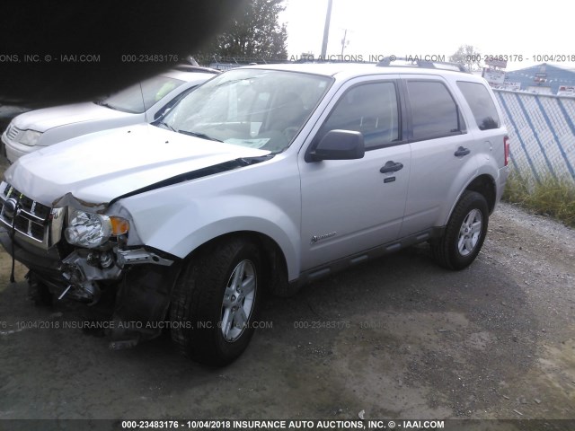 1FMCU5K37AKA62471 - 2010 FORD ESCAPE HYBRID SILVER photo 2