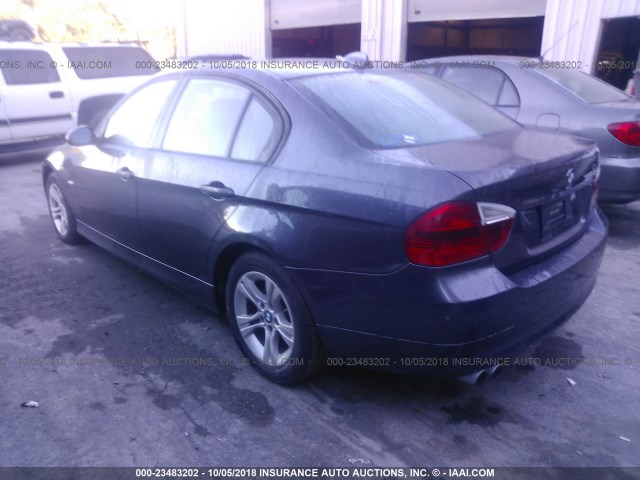 WBAVC73568KX90091 - 2008 BMW 328 XI SULEV GRAY photo 3