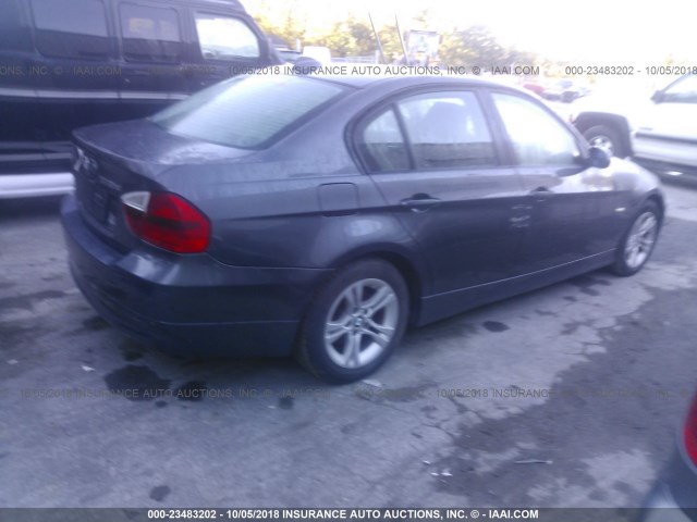 WBAVC73568KX90091 - 2008 BMW 328 XI SULEV GRAY photo 4