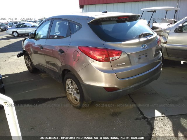 KM8JT3AC2AU077156 - 2010 HYUNDAI TUCSON BROWN photo 3