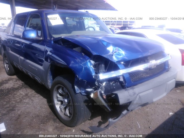 3GNEC13T43G125227 - 2003 CHEVROLET AVALANCHE C1500 BLUE photo 1