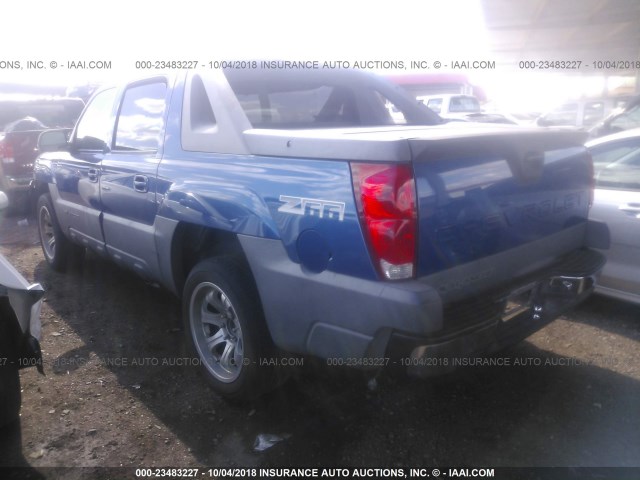 3GNEC13T43G125227 - 2003 CHEVROLET AVALANCHE C1500 BLUE photo 3