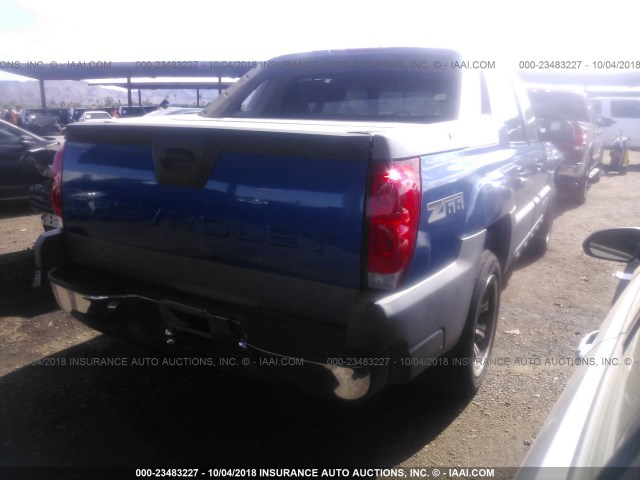 3GNEC13T43G125227 - 2003 CHEVROLET AVALANCHE C1500 BLUE photo 4