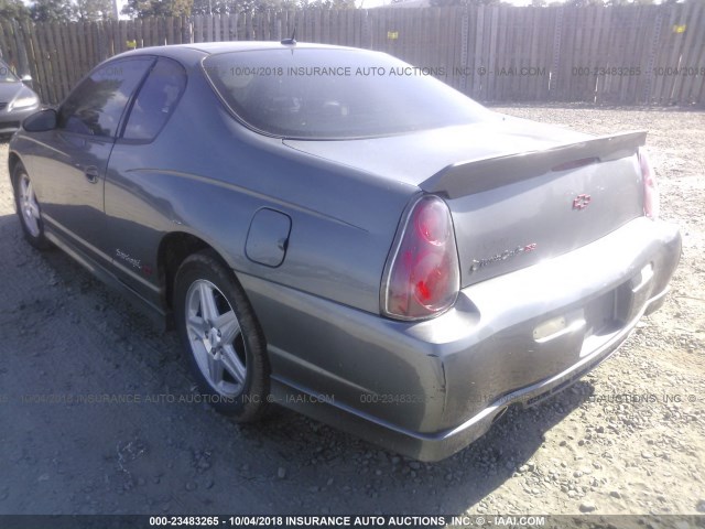 2G1WZ121659320036 - 2005 CHEVROLET MONTE CARLO SS SUPERCHARGED ნაცრისფერი ფოტო 3