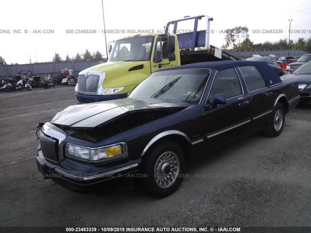 1LNLM81W0VY732877 - 1997 LINCOLN TOWN CAR EXECUTIVE Dark Blue photo 2